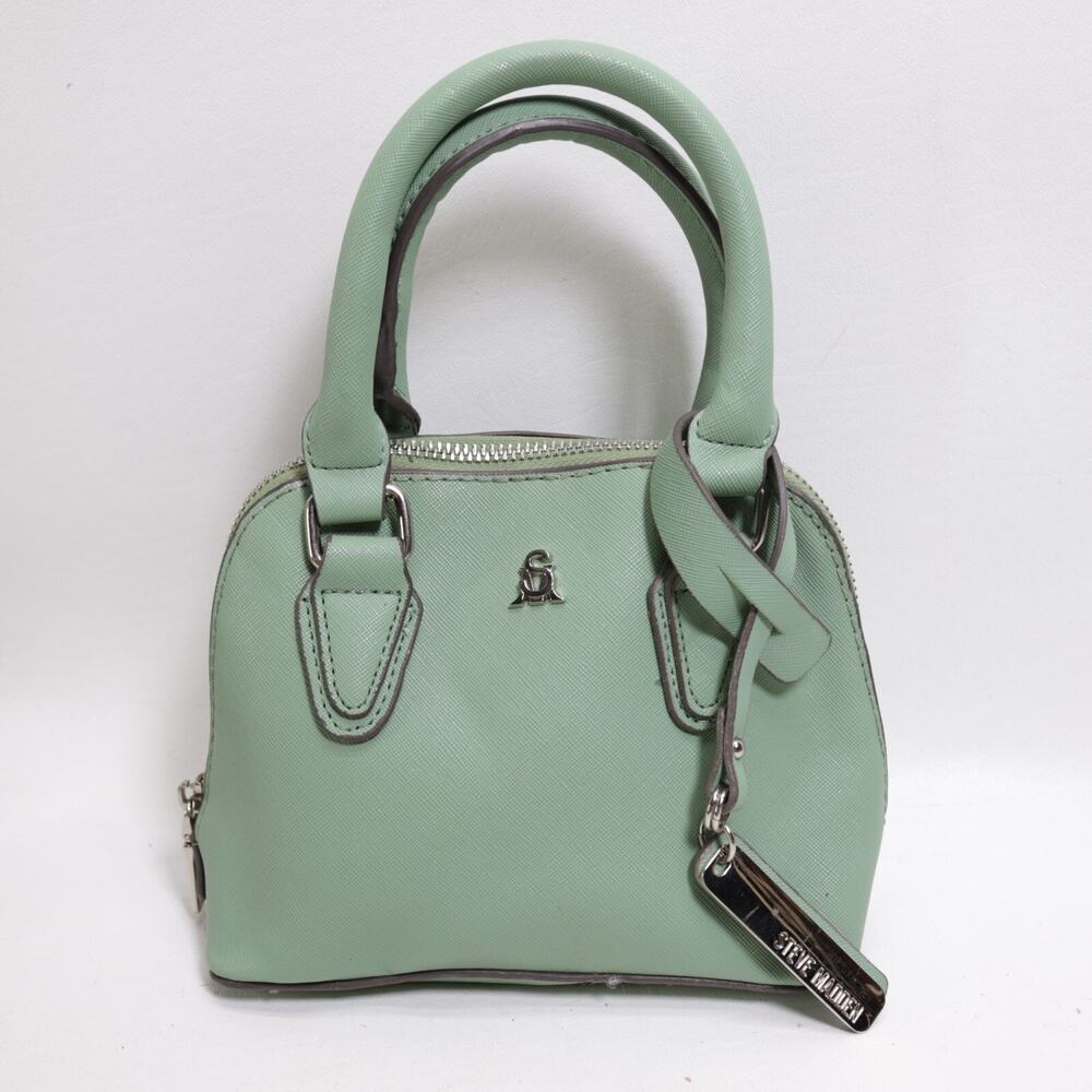 Steve Madden Satchel Mini Seafoam Green Lined Double Handles Bag